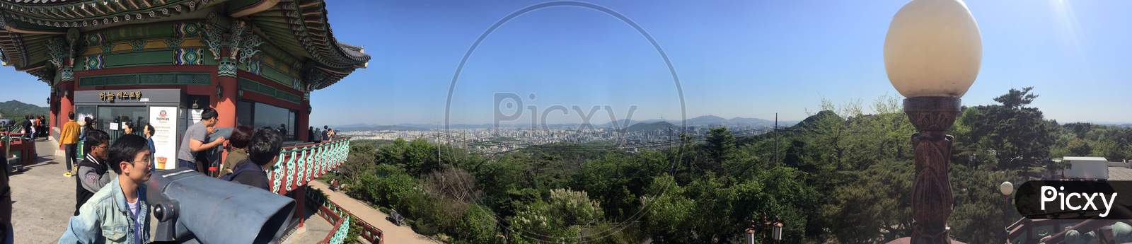 Panorama View Of Landscape of City From a View Point In South Korea