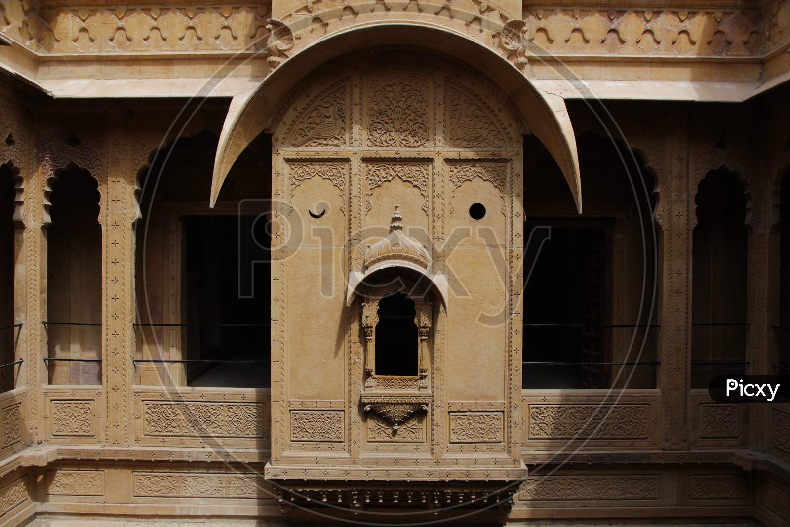 Patwon Ki Haveli or Patwa Haveli a museum featuring intricate carvings, furniture & artwork Of Ancient Indian Kings In  Jaisalmer , Rajasthan