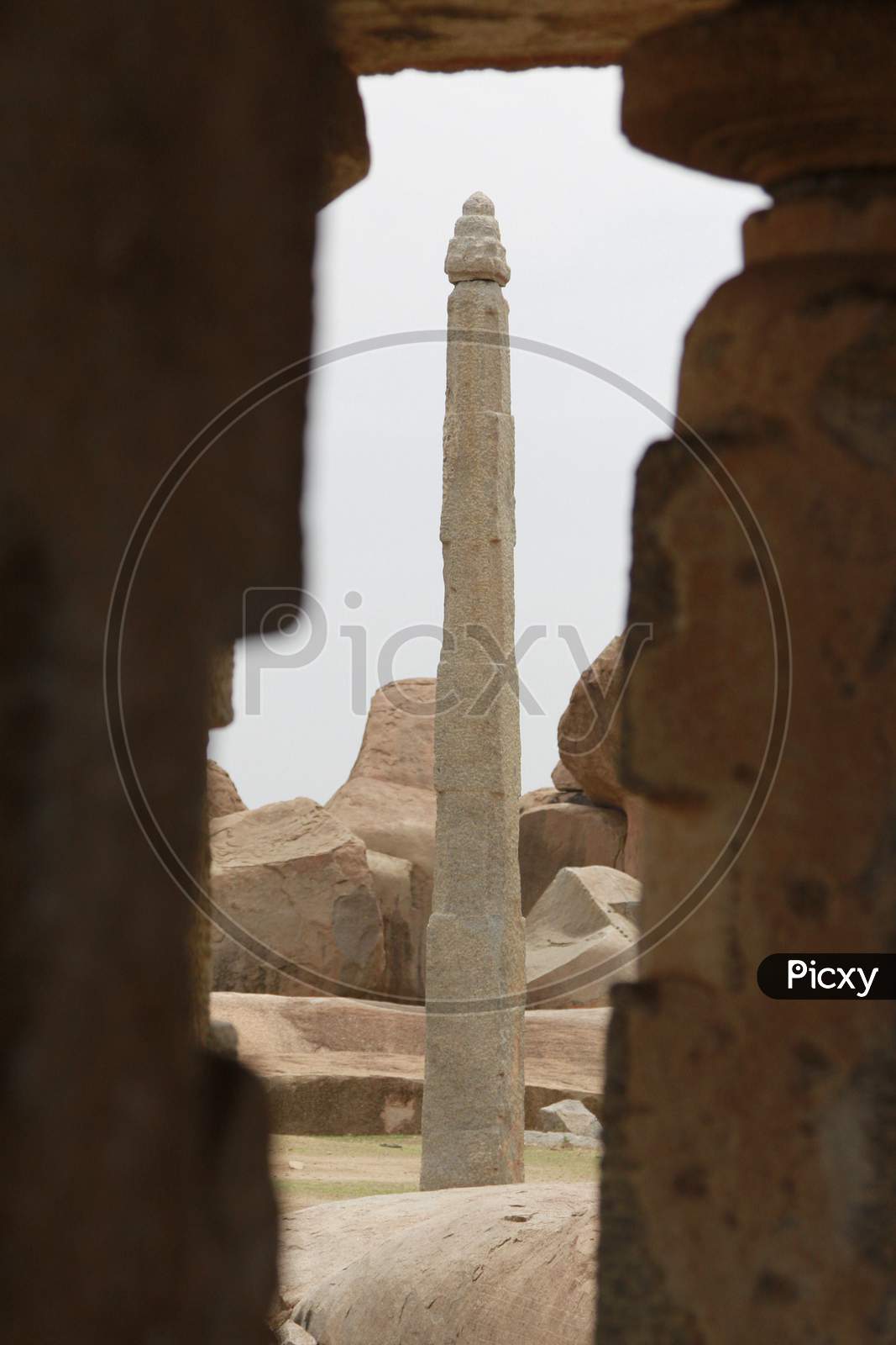 A Columnar pillar in Hampi