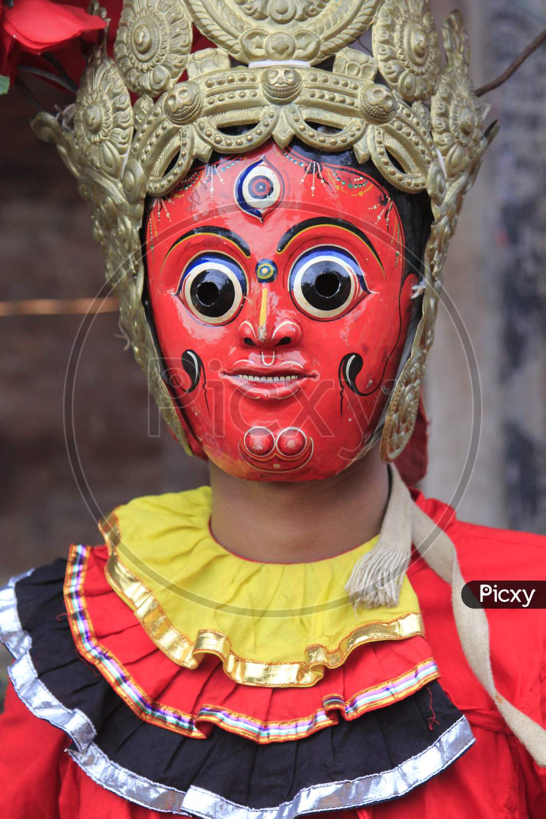 A Man wearing Mask in Nepal