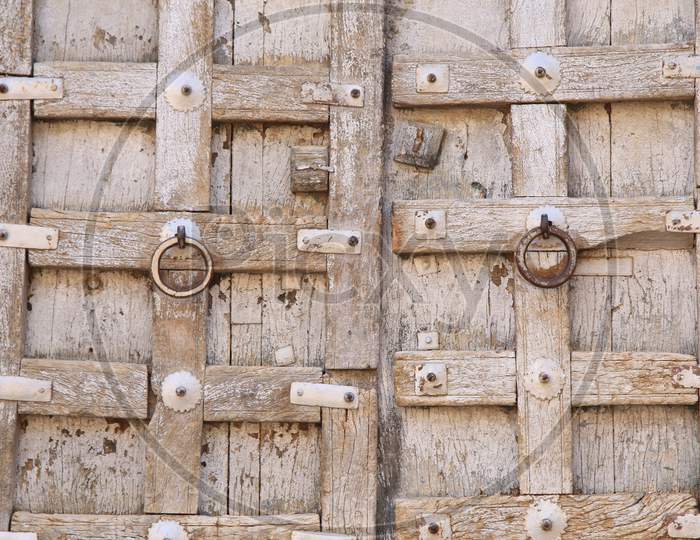 Wooden pattern of an ancient door
