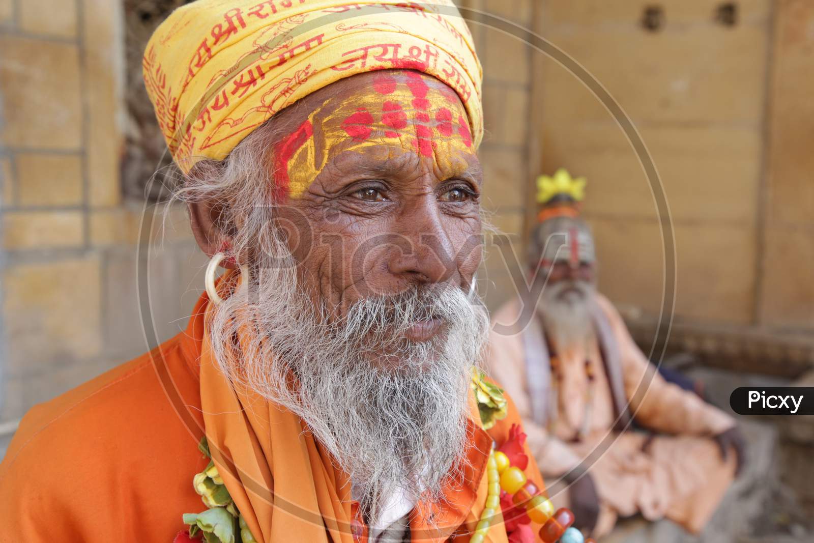 Close up of Hindu Saint