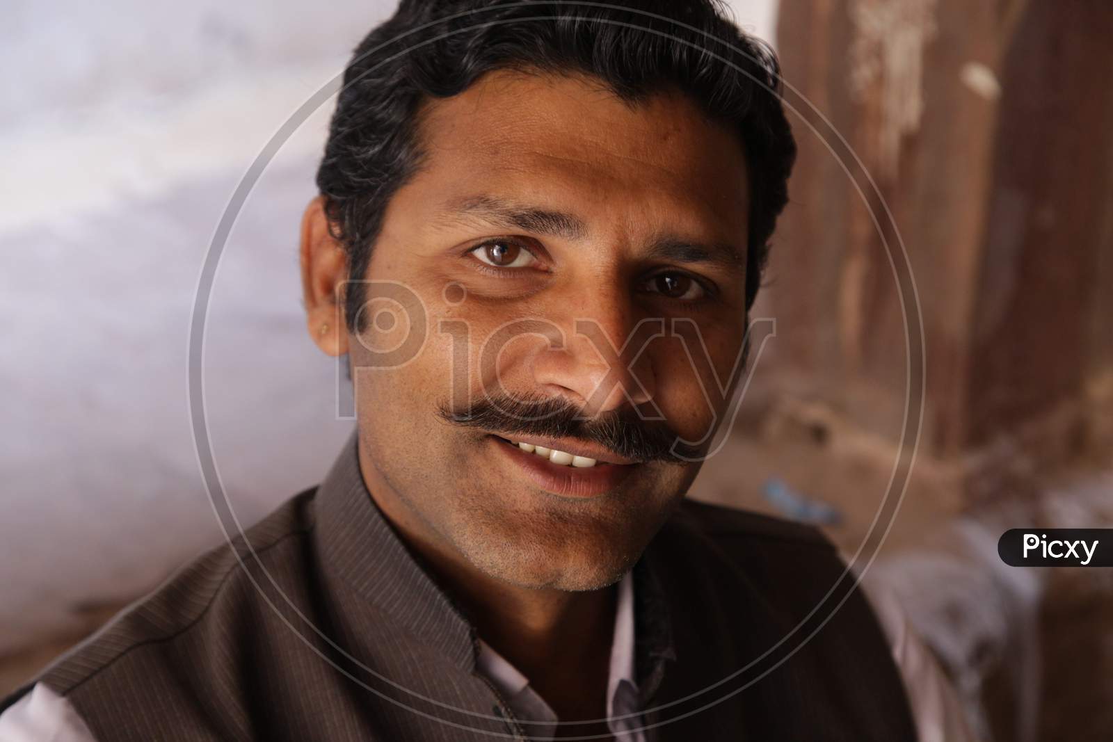 Indian man with moustache