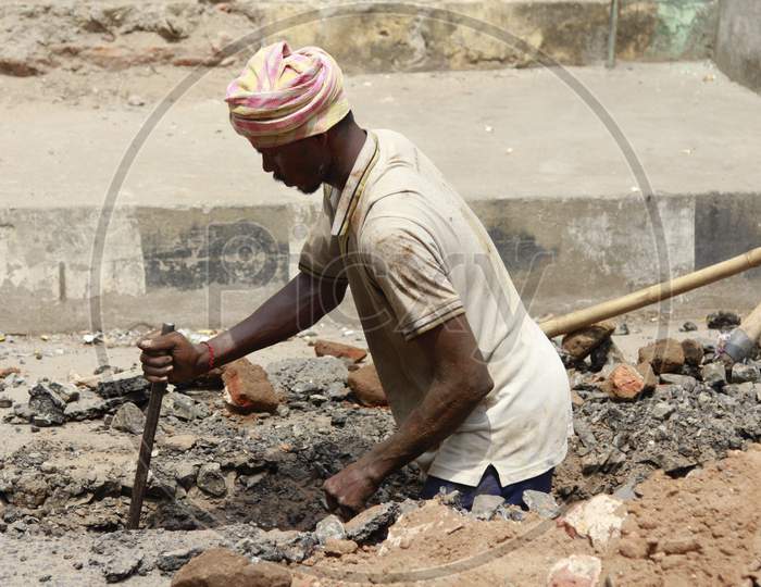 Construction Workers working, Pondicherry