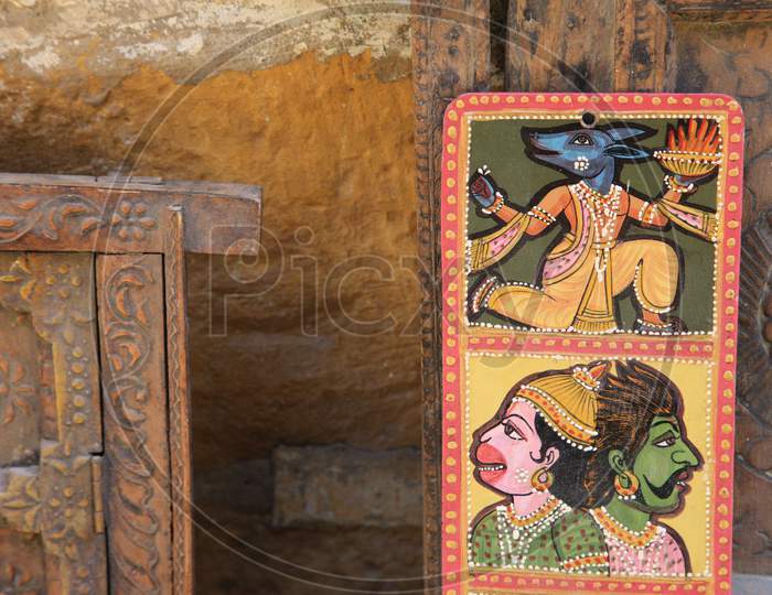 Paintings of Indian Hindu God