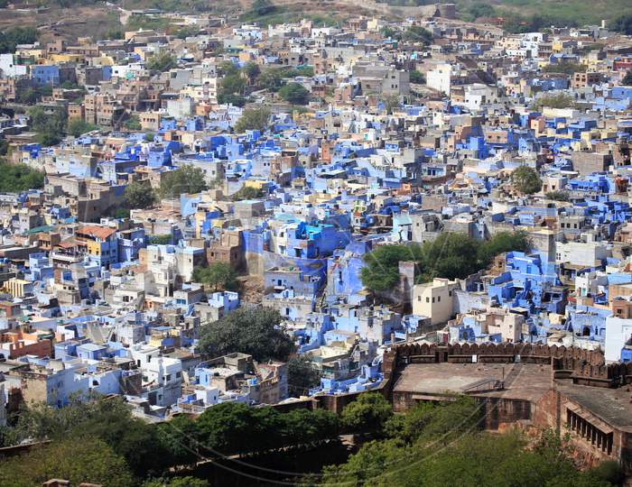 Blue city Jodhpur view from Mehrangarh Fort and Museum