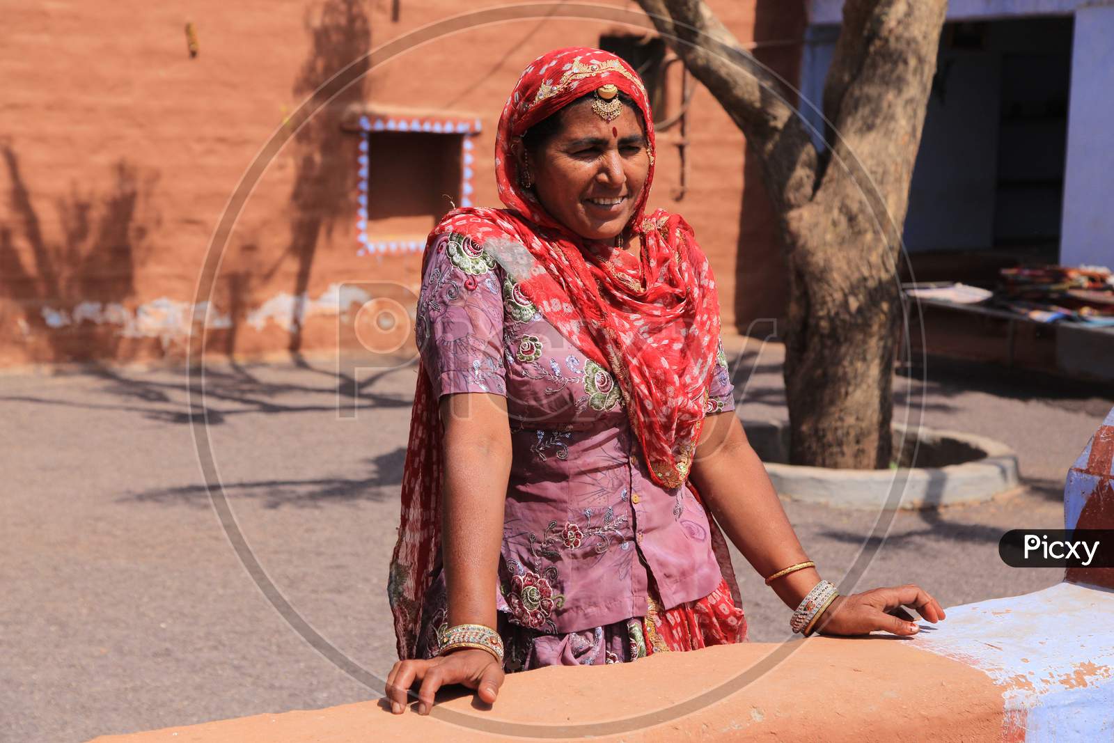 Rajasthani woman smiling