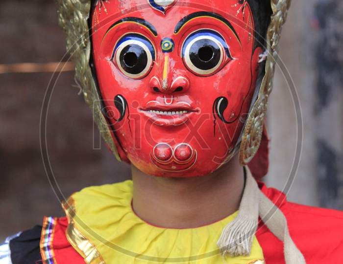 A Man wearing Mask in Nepal