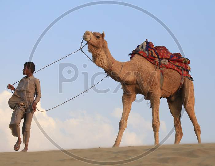 Indian Camel rider with his camel