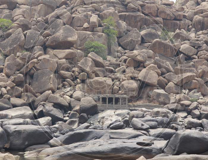 View of boulders of Hampi