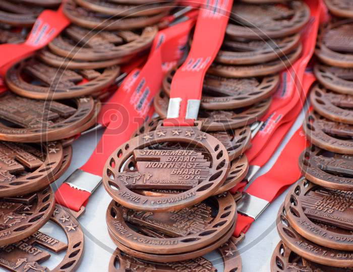 Half Marathon Medals At Event