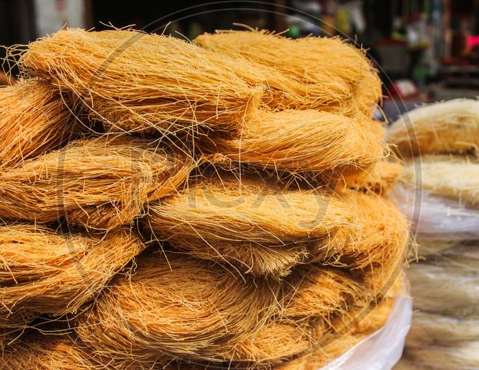 Street Vendors Selling Dried Fruits And Vermicelli At A Market On The Eve Of The Holy Month Of Ramadan In Guwahati, Assam.