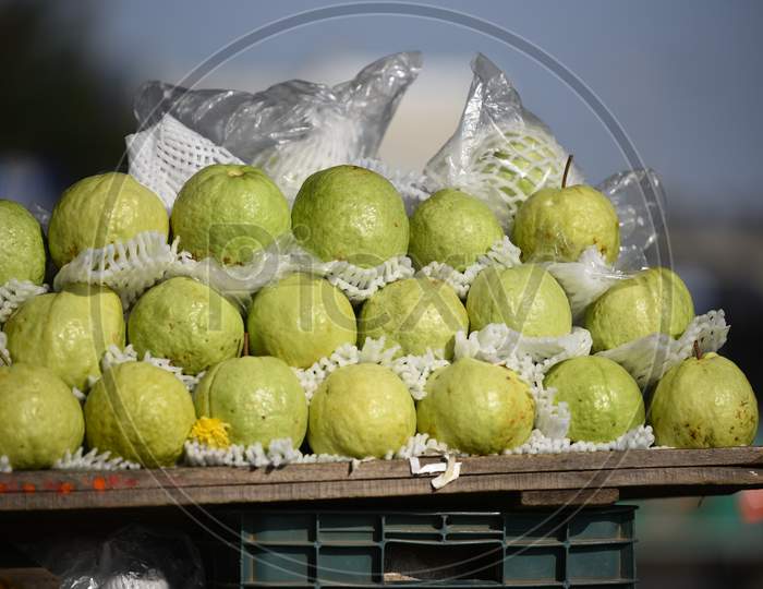 Guava Fruit Selling At Vendor Stall