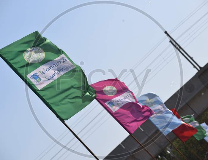 Telangana Tourism Flag,International Kite Festival 2020, Parade Grounds,Hyderabad