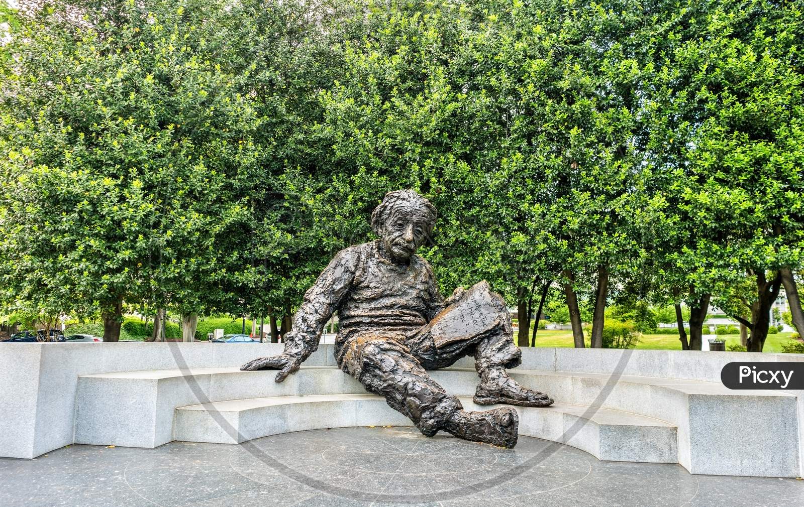 The Albert Einstein Memorial, A Bronze Statue At The National Academy Of Sciences In Washington, D.C.
