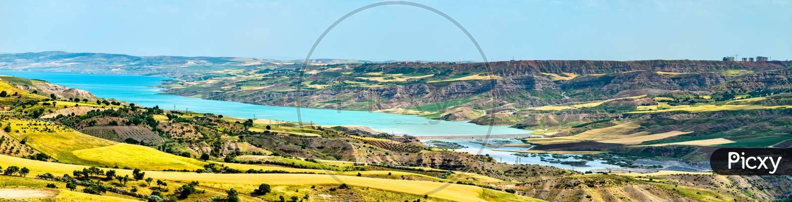 The Ataturk Dam Lake On The Euphrates River In Southeastern Turkey