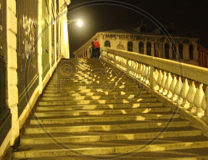 Stairway of a bridge