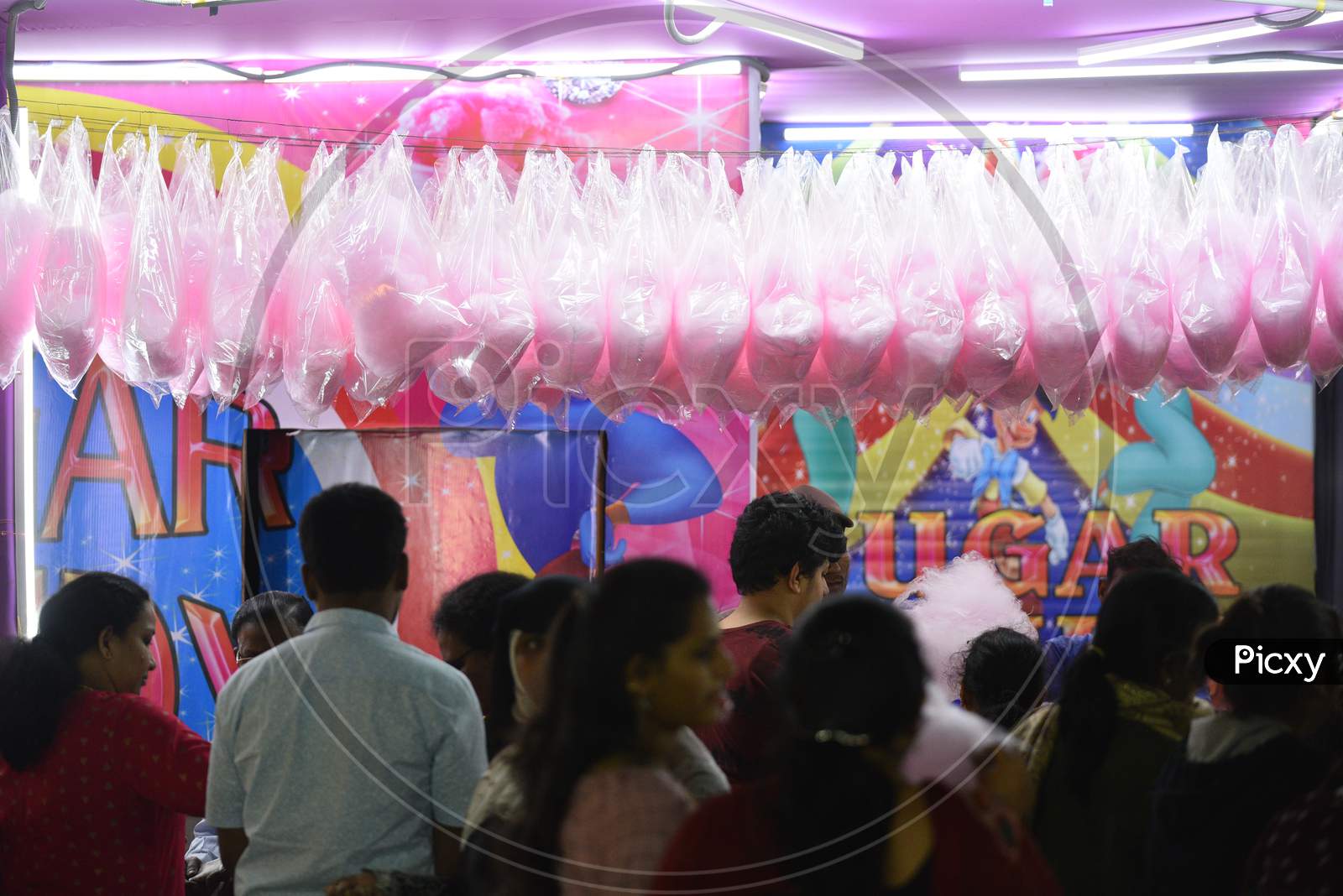 Cotton Candy shop in Numaish Exhibition