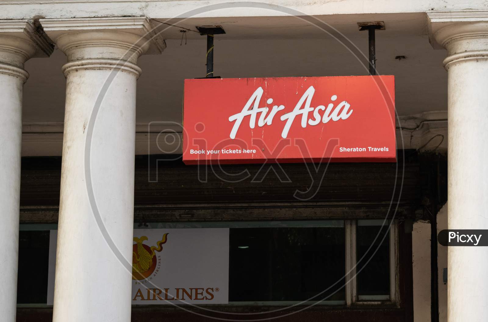 Air Asia sign board outside its office