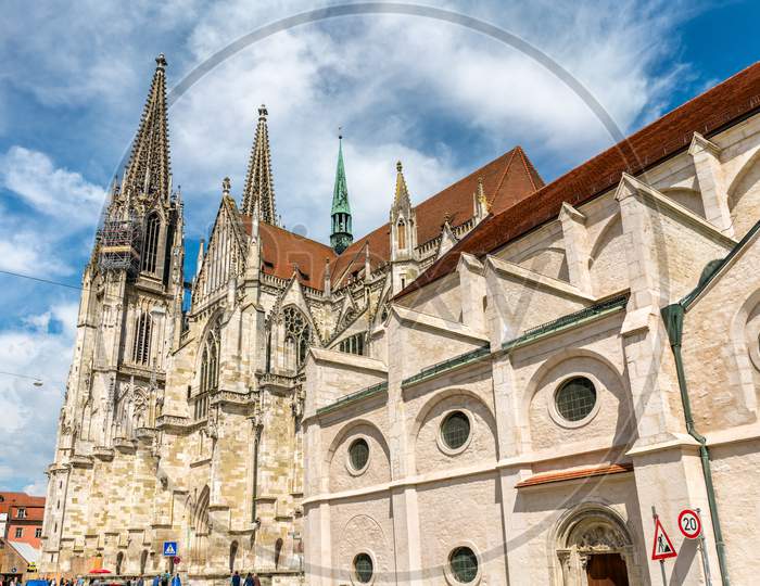 Dom St. Peter, The Cathedral Of Regensburg In Germany