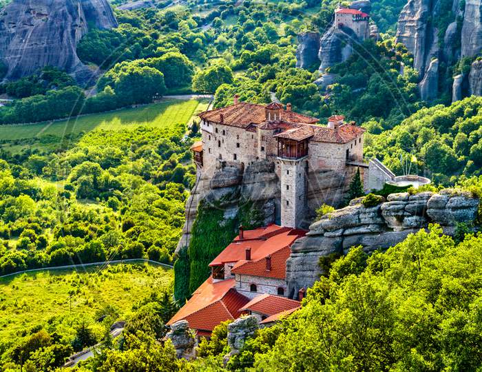 Monastery Of Roussanou At Meteora In Greece
