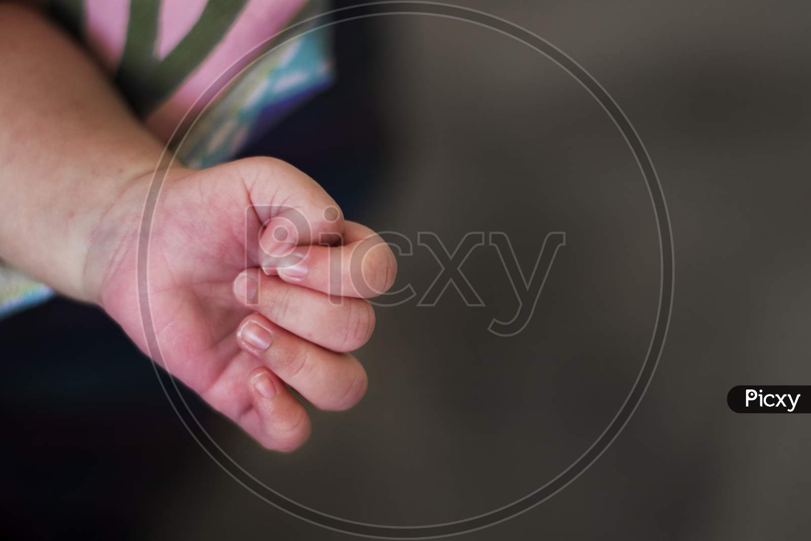 born baby  hand closeup