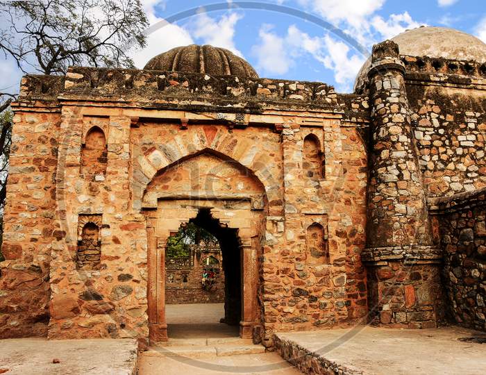 Entrance gate of Makhdum Sabzwari Mosque, New Delhi