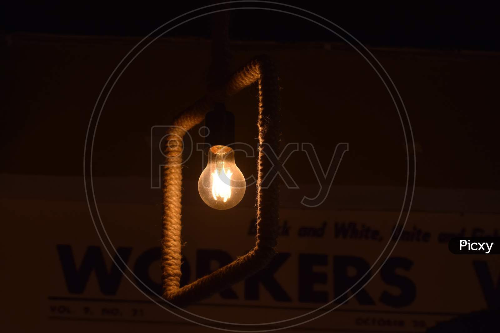 Electric Bulb With Dark Background