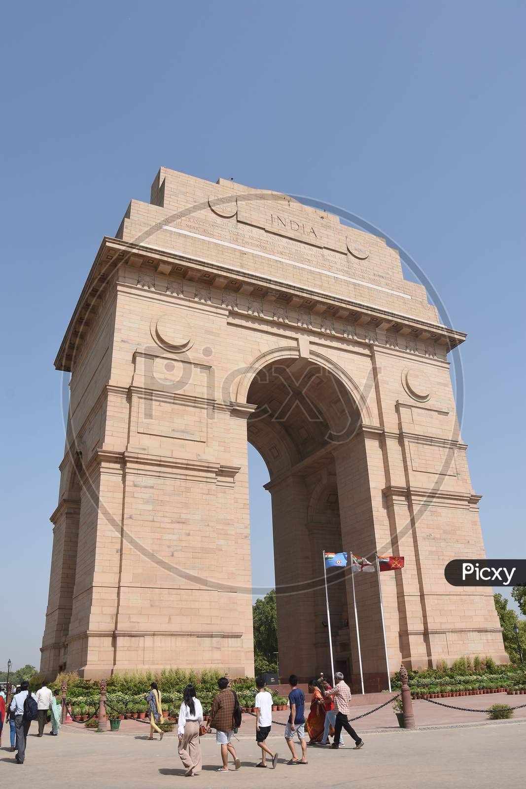 India Gate With Blue Sky As Background In Delhi, India