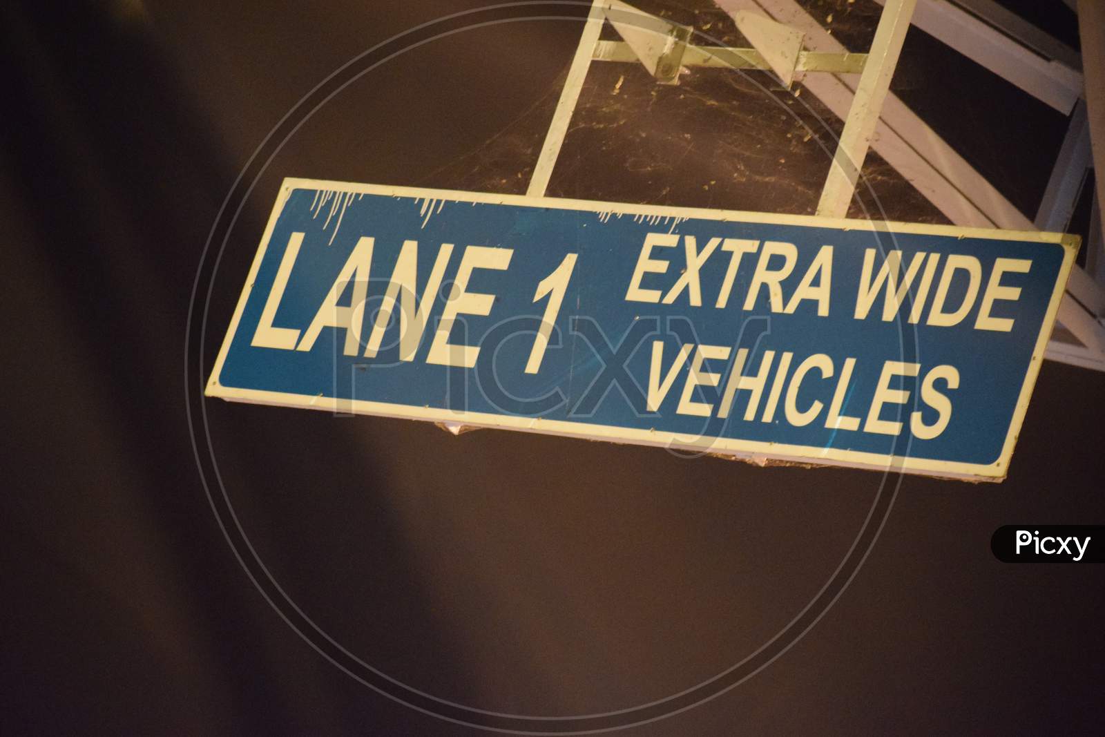 Lane 1 for extra wide vehicles at  Toll Gates