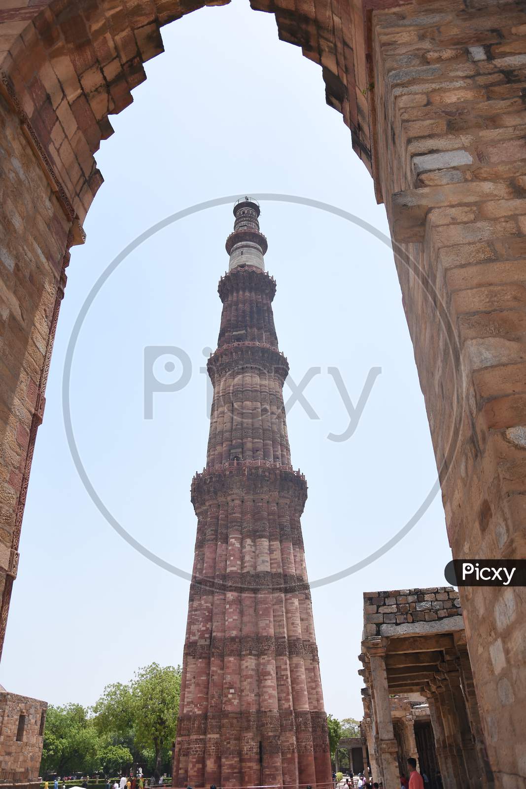 Architectural  View Of Qutub Minar In Delhi