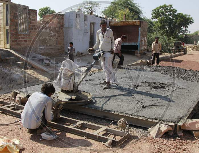Laying of Cement Road