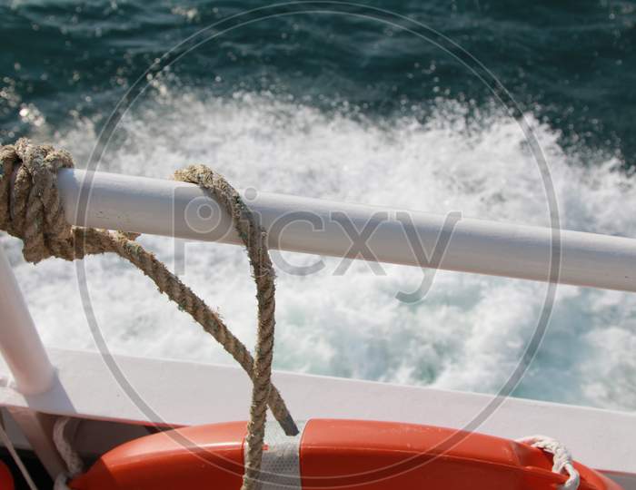 A Rope tied to the ship