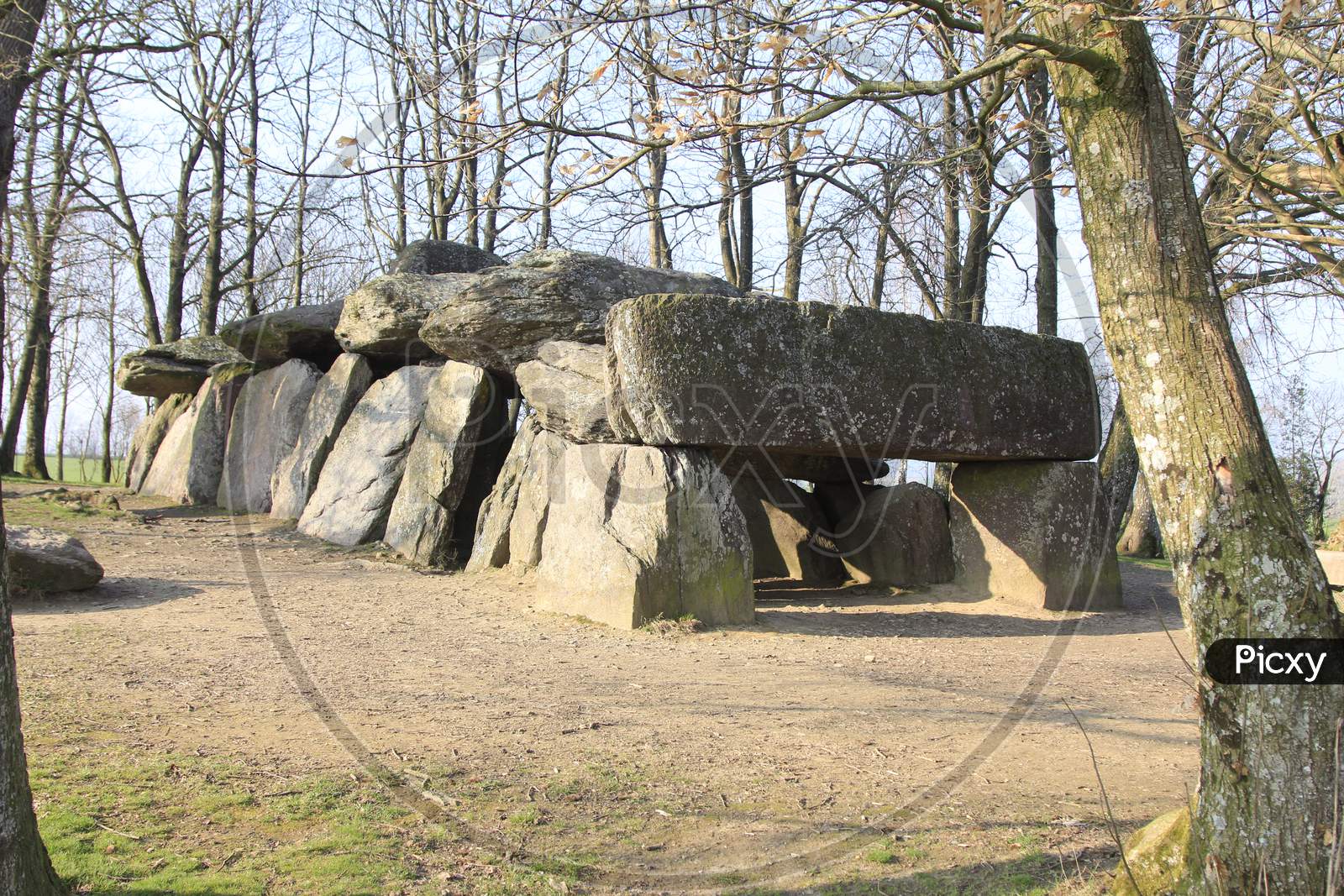 Stone park in La Roche-Aux-Fées, Brittany, France
