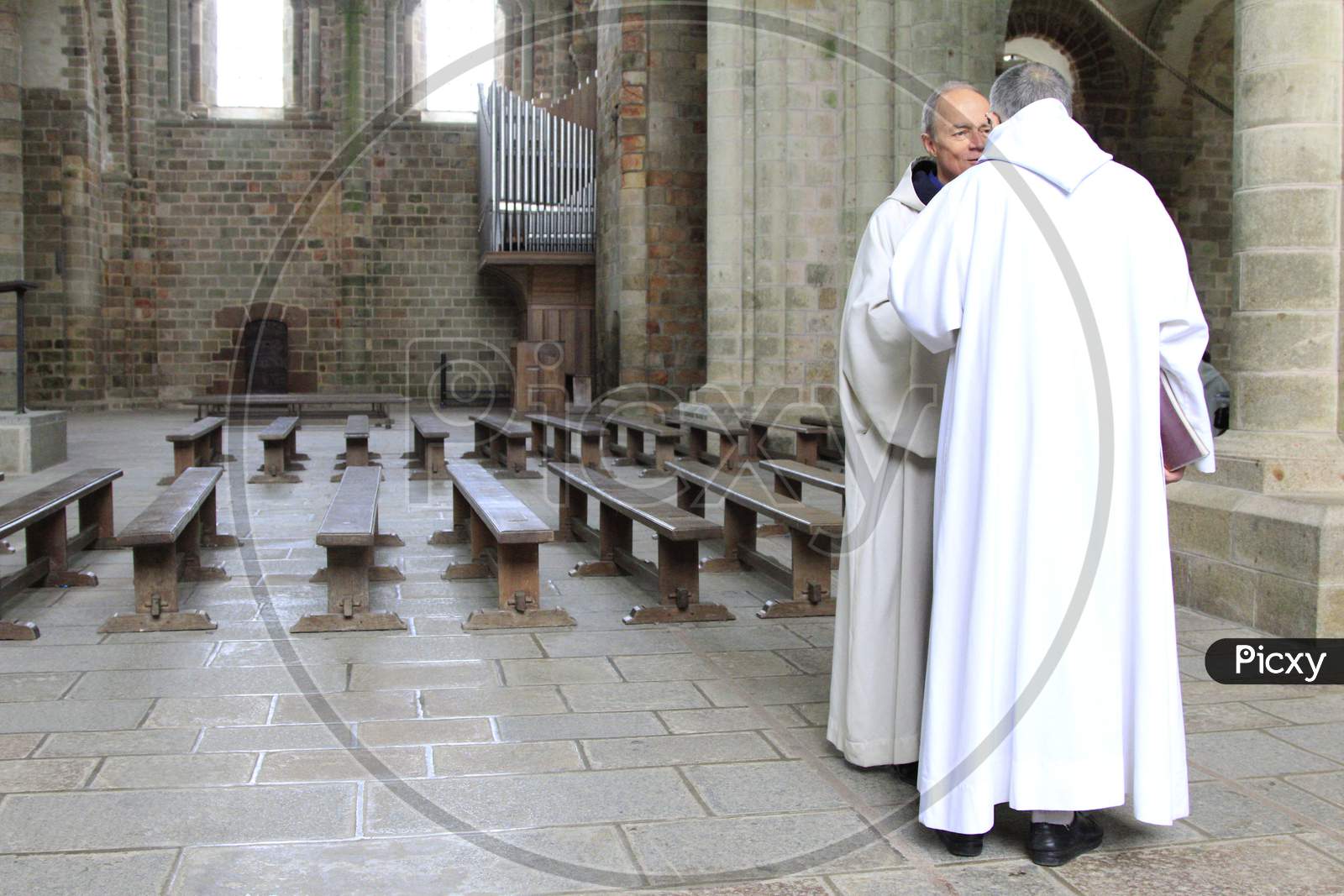 Bishops in Mont-Saint-Michel, Normandy, France