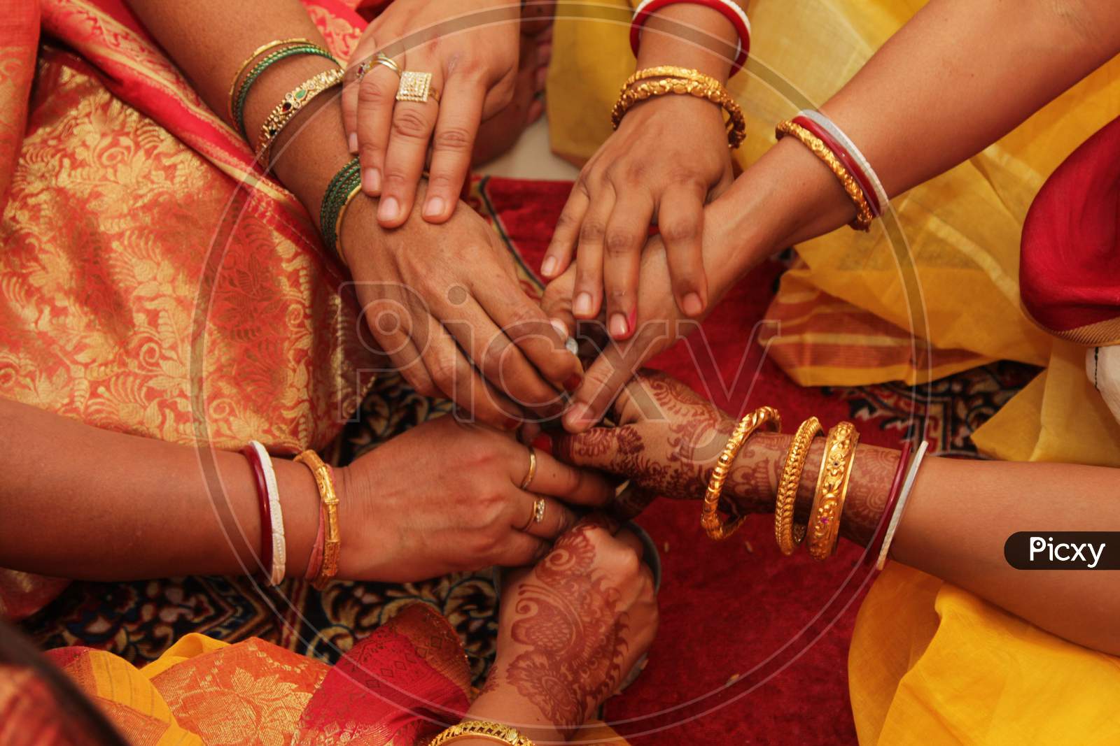 Indian Traditional Hindu Wedding Scenes At Marriages