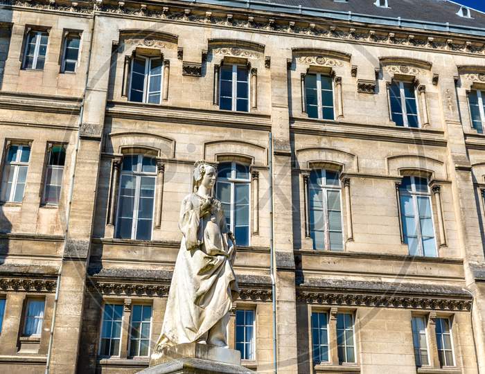 Marguerite Of Angouleme Statue At The City Hall Of Angouleme - France
