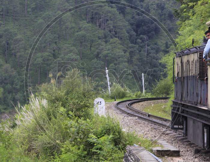 A Railway track through the hill station