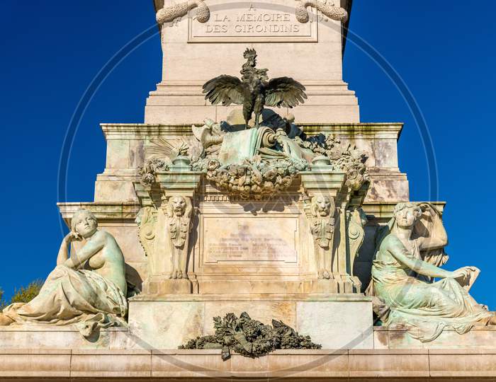 Monument Aux Girondins On The Quinconces Square In Bordeaux - France