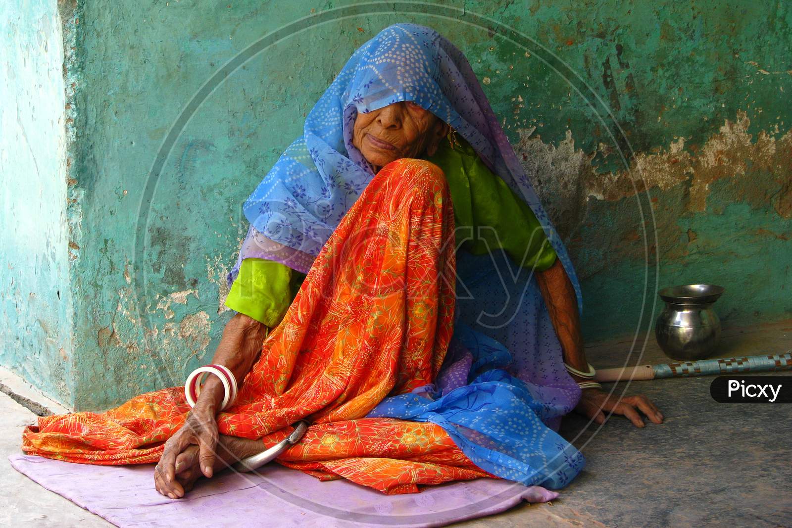 Portrait of Indian Old Woman