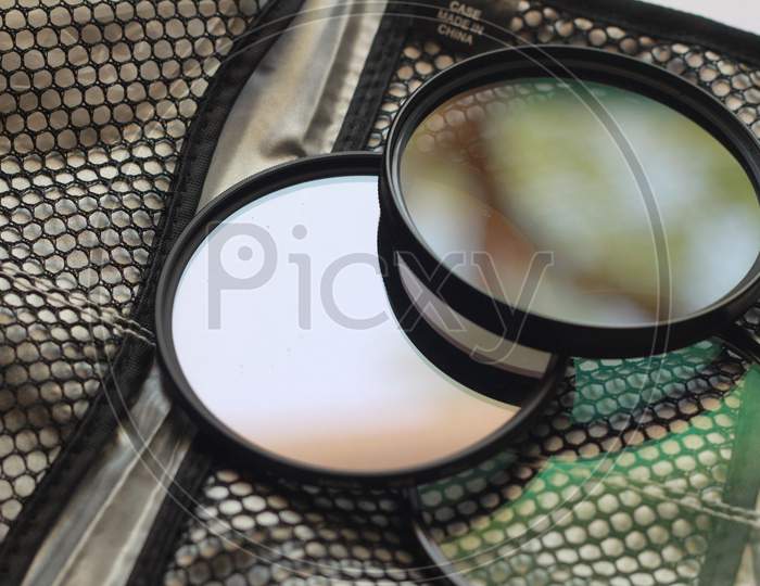 Closeup Shot of Camera Filters