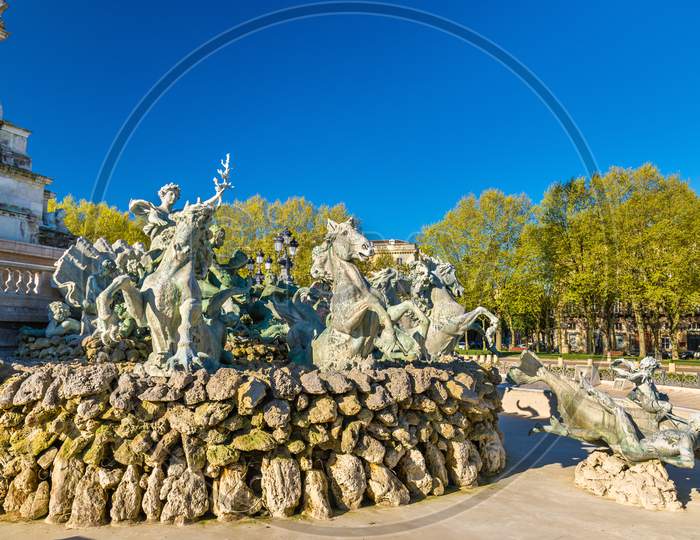Monument Aux Girondins On The Quinconces Square In Bordeaux - France