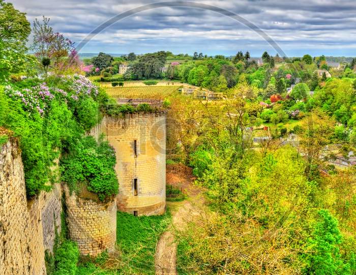 Chateau De Chinon In The Loire Valley - France