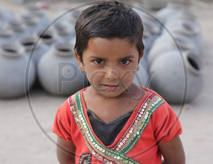 Portrait of Rajasthani Kid