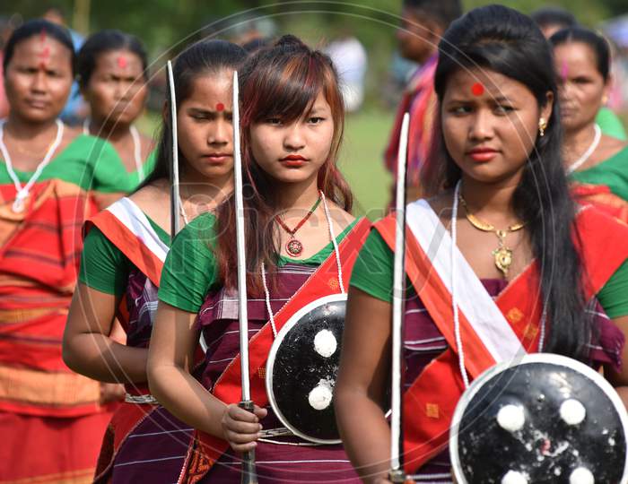 Image Of Assam Tribal People Celebrating Suwori Festival With Bihu ...