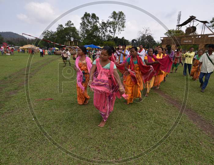 Image Of Assam Tribal People Celebrating Suwori Festival With Bihu ...