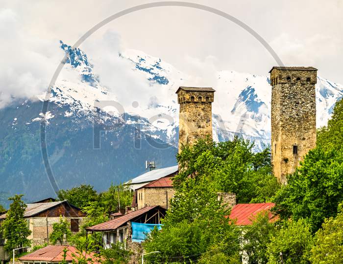 Tower Houses In Mestia - Upper Svaneti, Georgia