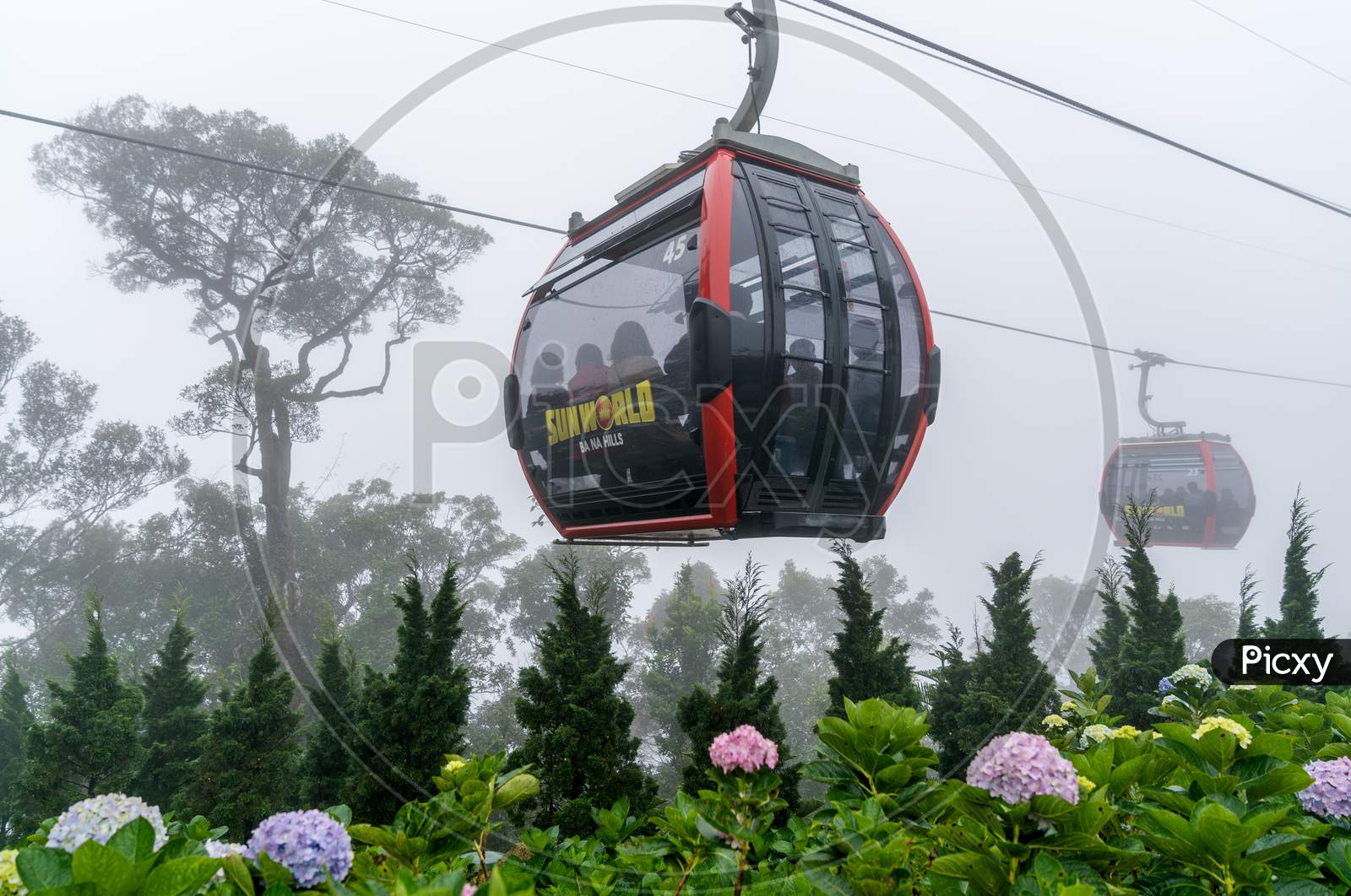 Cable Car At The Ba Na Hills Resort In Vietnam