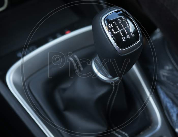 Interior Of a Car With Gear Rod