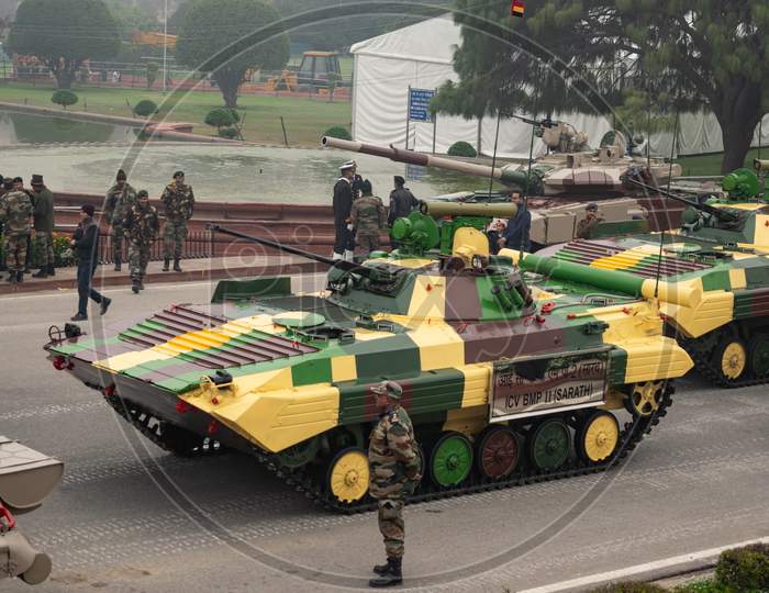Indian Army BMP-2 Sarath Amphibious infantry fighting vehicle